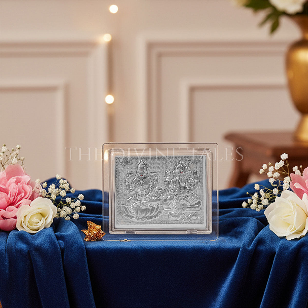 Lakshmi Ganesh Silver Desk Frame